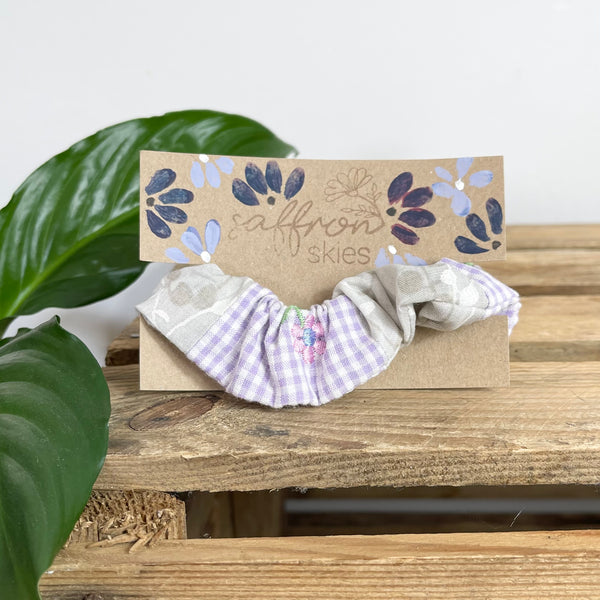 Patchwork Scrunchie - Earl Grey
