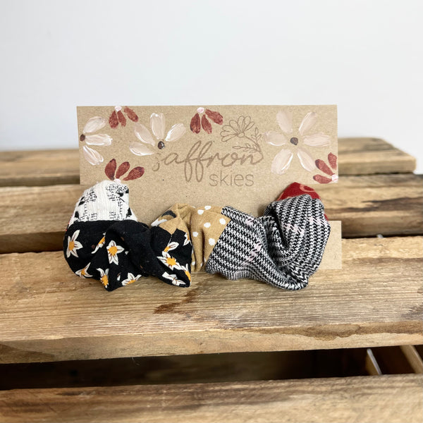 Patchwork Scrunchie - Deep Rose