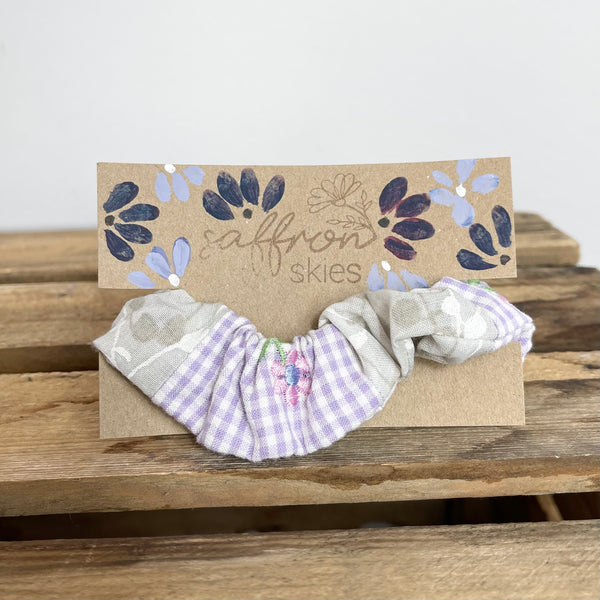 Patchwork Scrunchie - Earl Grey