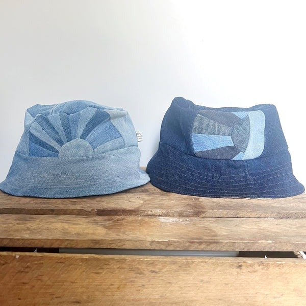 Sunset Sun and Moon Reversible Bucket Hat
