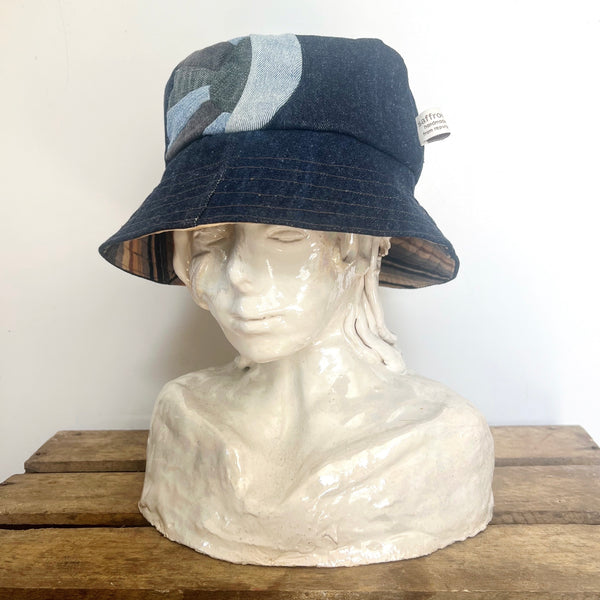 Sunset Sun and Moon Reversible Bucket Hat