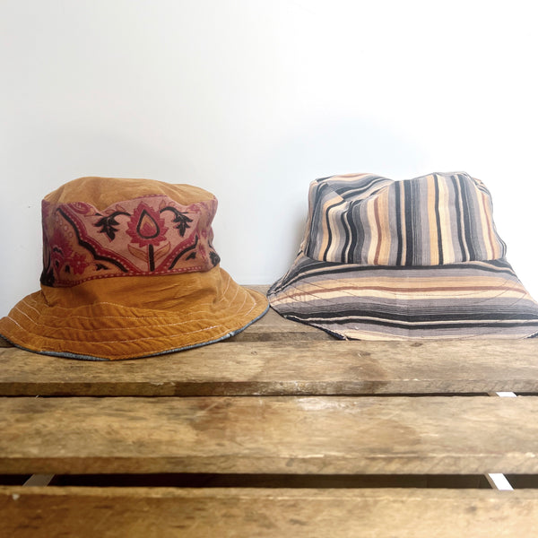 Sunset Sun and Moon Reversible Bucket Hat