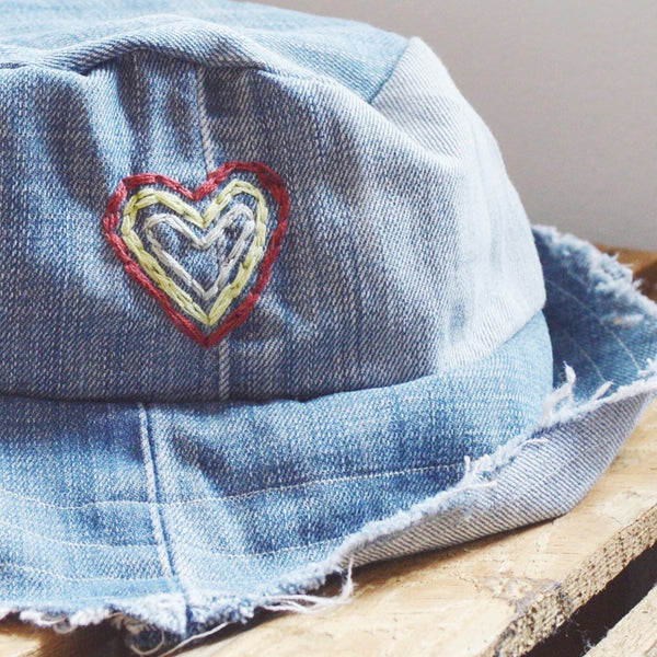 Made to Order: Frayed Brim Denim Bucket Hat