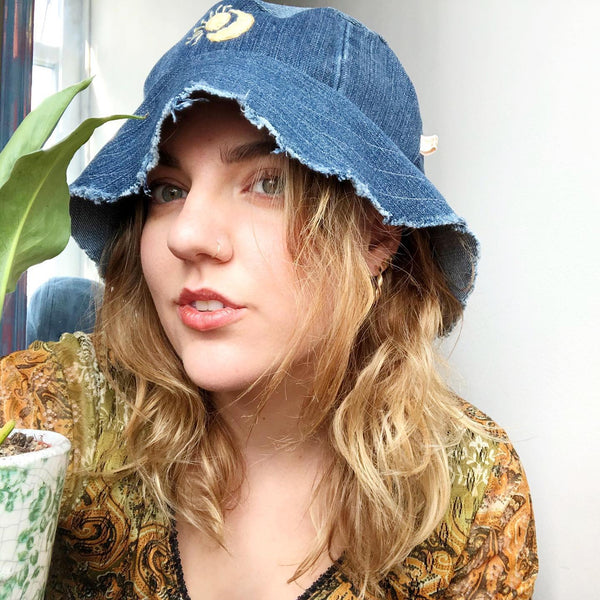 Made to Order: Frayed Brim Denim Bucket Hat