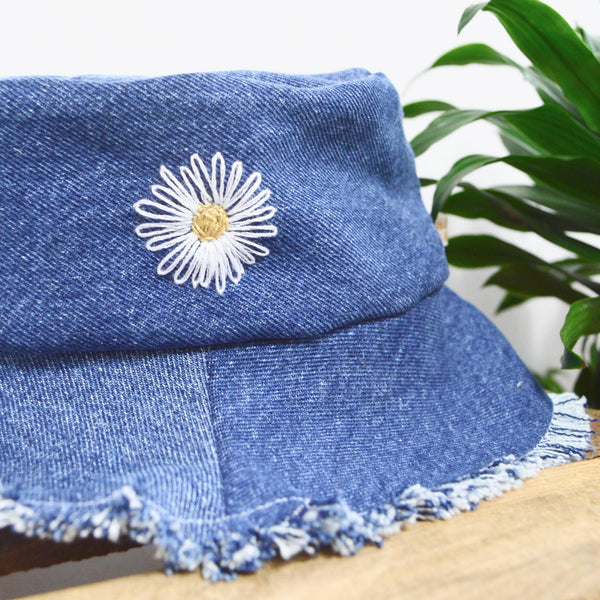 Made to Order: Frayed Brim Denim Bucket Hat