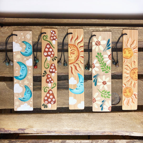 Hand Painted Wooden Bookmarks