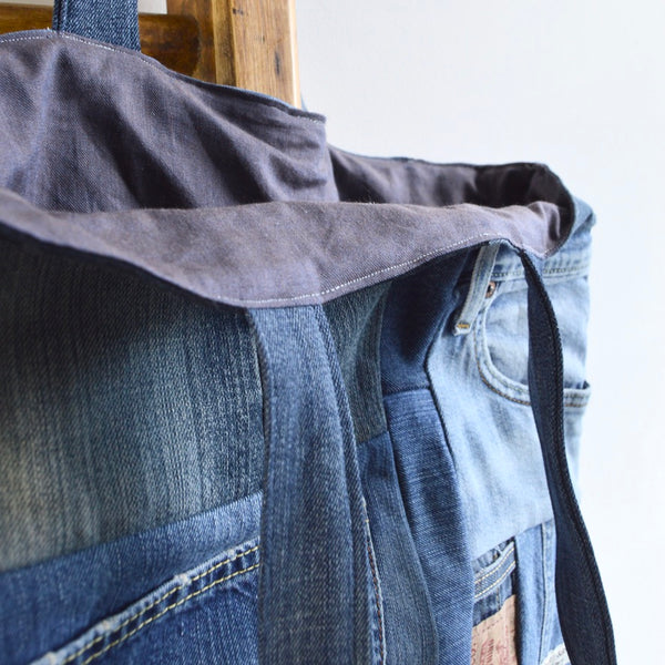Made to Order: Denim Patchwork Bucket Bag