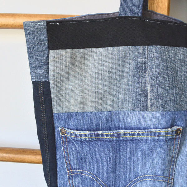 Made to Order: Denim Patchwork Bucket Bag