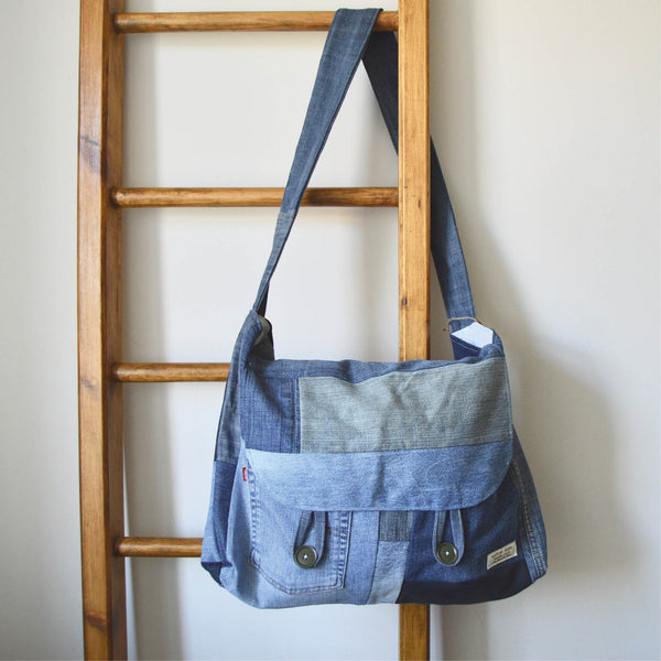 Made to Order: Denim Patchwork Messenger Bag