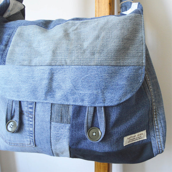 Made to Order: Denim Patchwork Messenger Bag