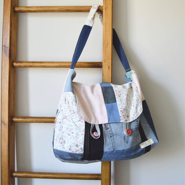 Patchwork Messenger Bag - Cherry Blossom