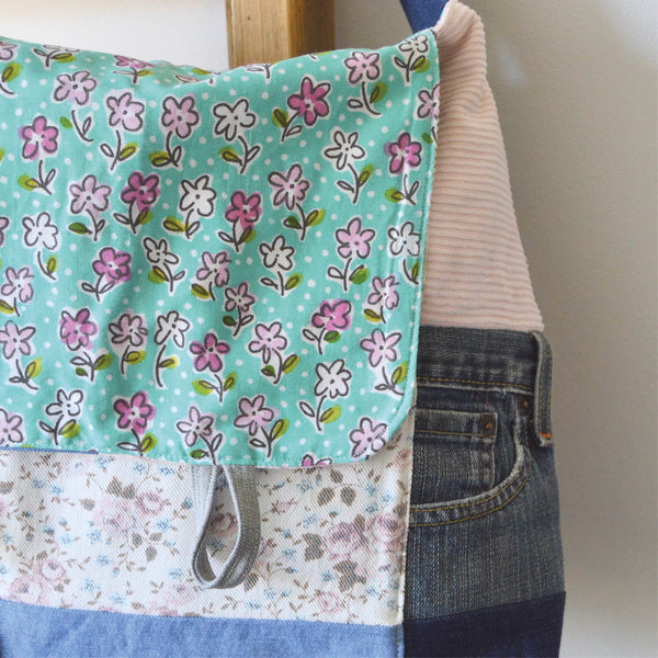 Patchwork Messenger Bag - Cherry Blossom