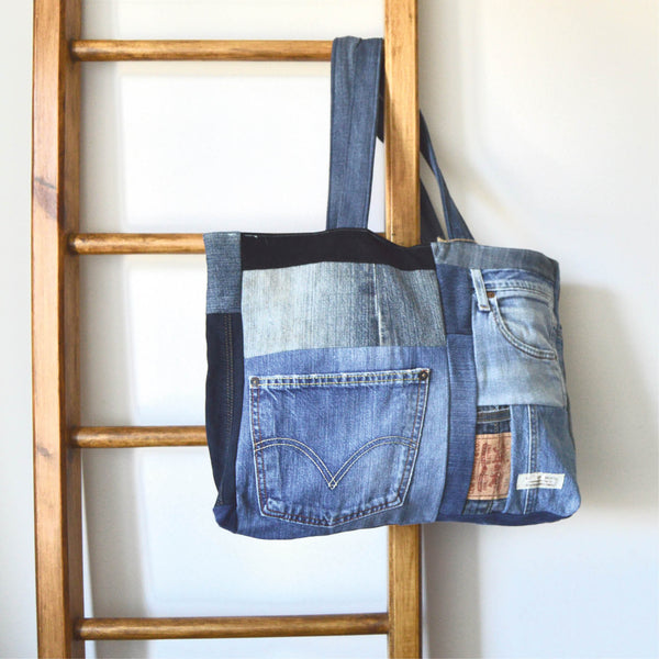 Made to Order: Denim Patchwork Bucket Bag