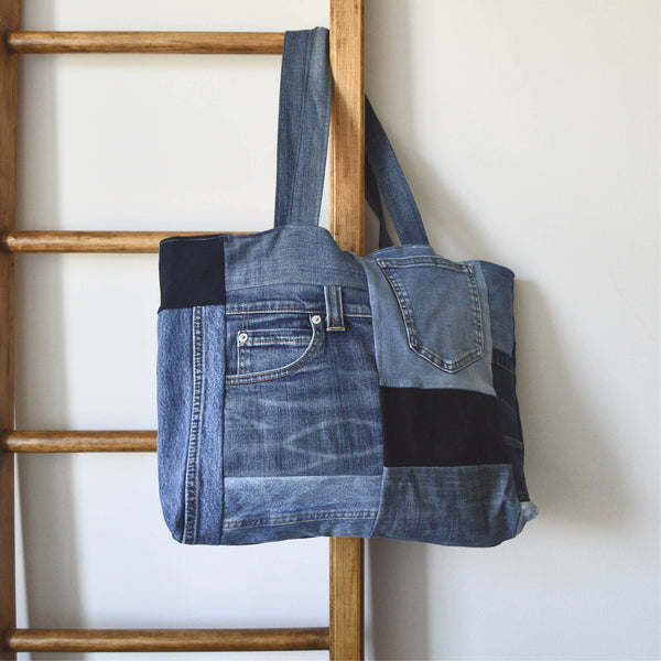 Made to Order: Denim Patchwork Bucket Bag
