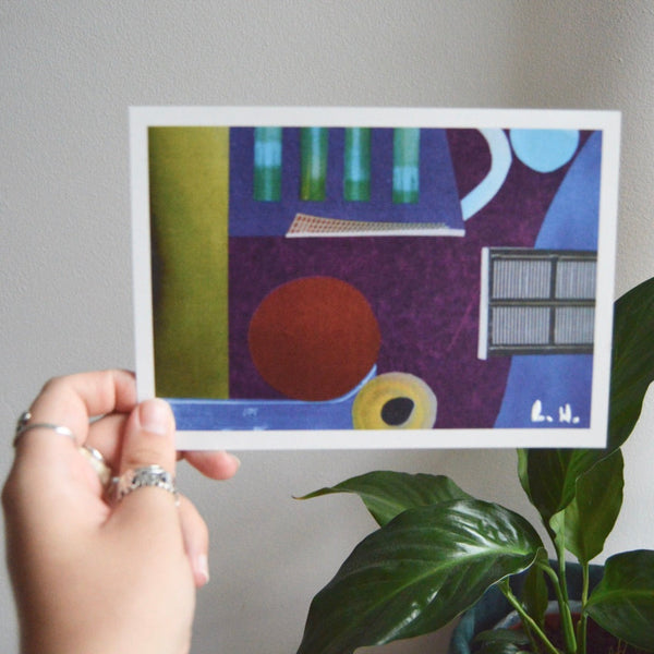 Print: Shape & Colour Abstract Collage on Recycled Card