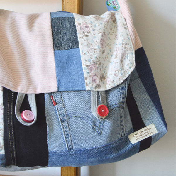 Patchwork Messenger Bag - Cherry Blossom